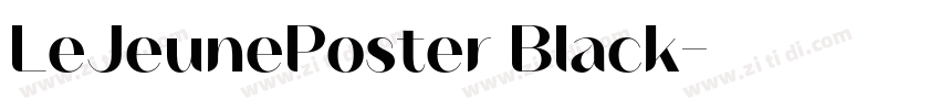 LeJeunePoster Black字体转换